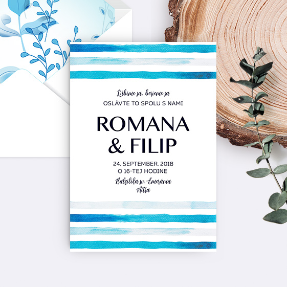 ROMANA - Blue and turquoise lines